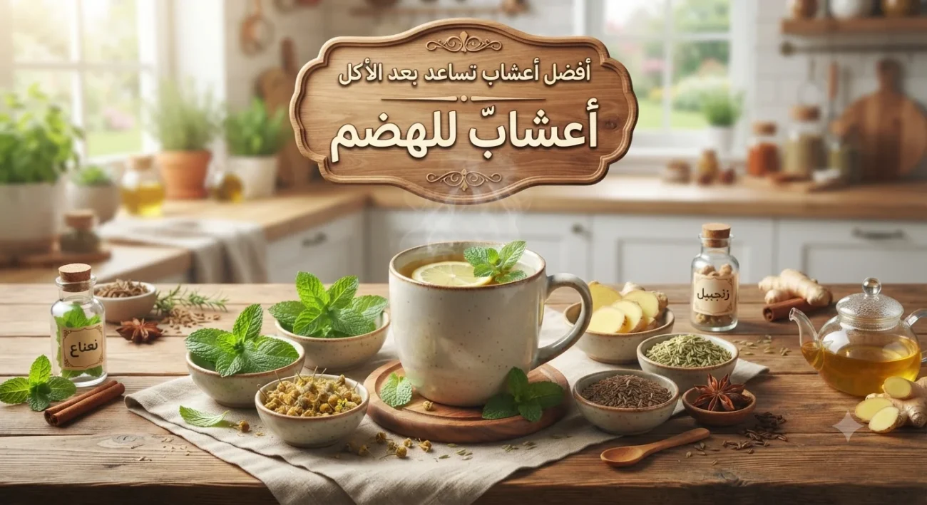أفضل أعشاب تساعد على الهضم بعد الأكل دليل شامل للعناية بالمعدة والجهاز الهضمي