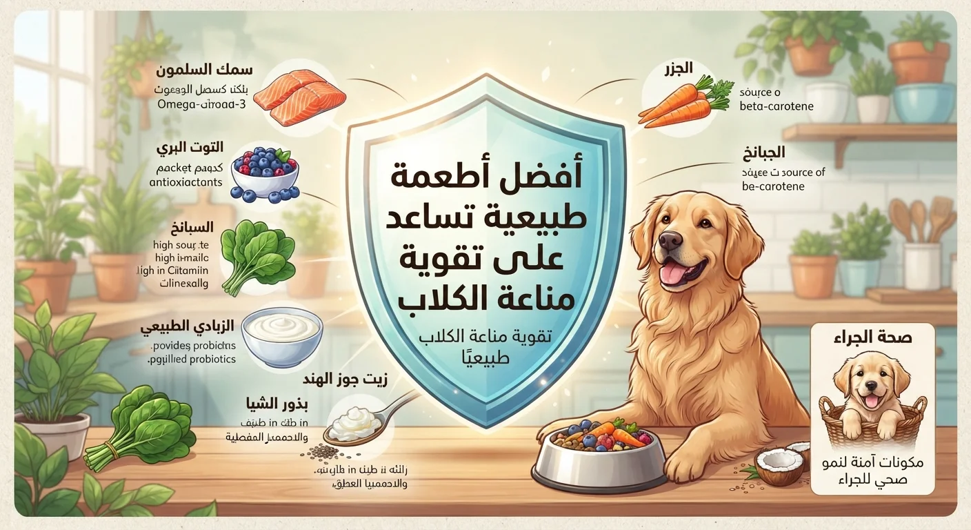 أفضل أطعمة طبيعية تساعد على تقوية مناعة الكلاب