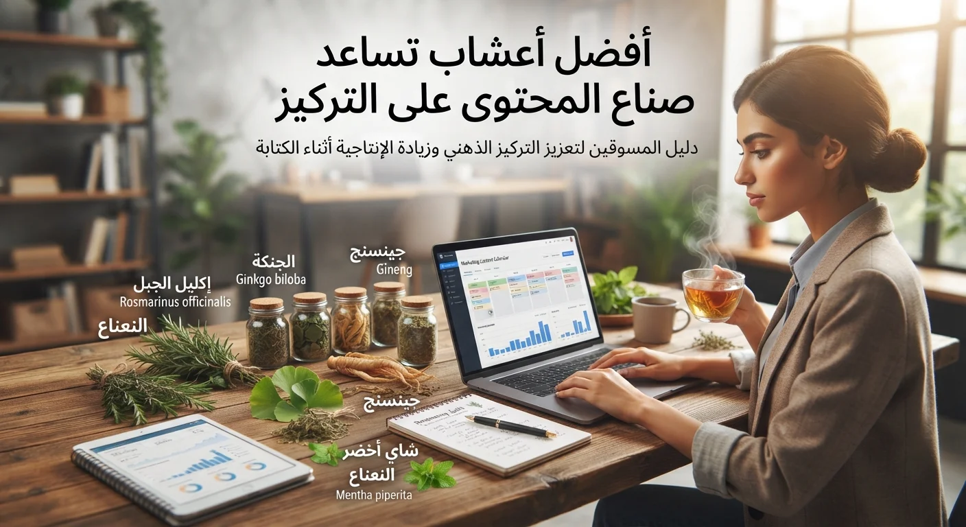 أفضل أعشاب تساعد صناع المحتوى على التركيز