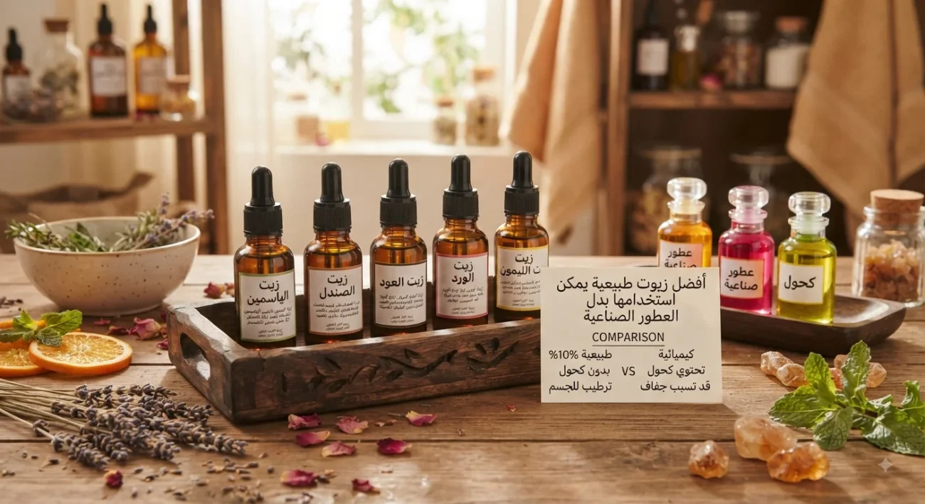 أفضل زيوت طبيعية يمكن استخدامها بدل العطور الصناعية