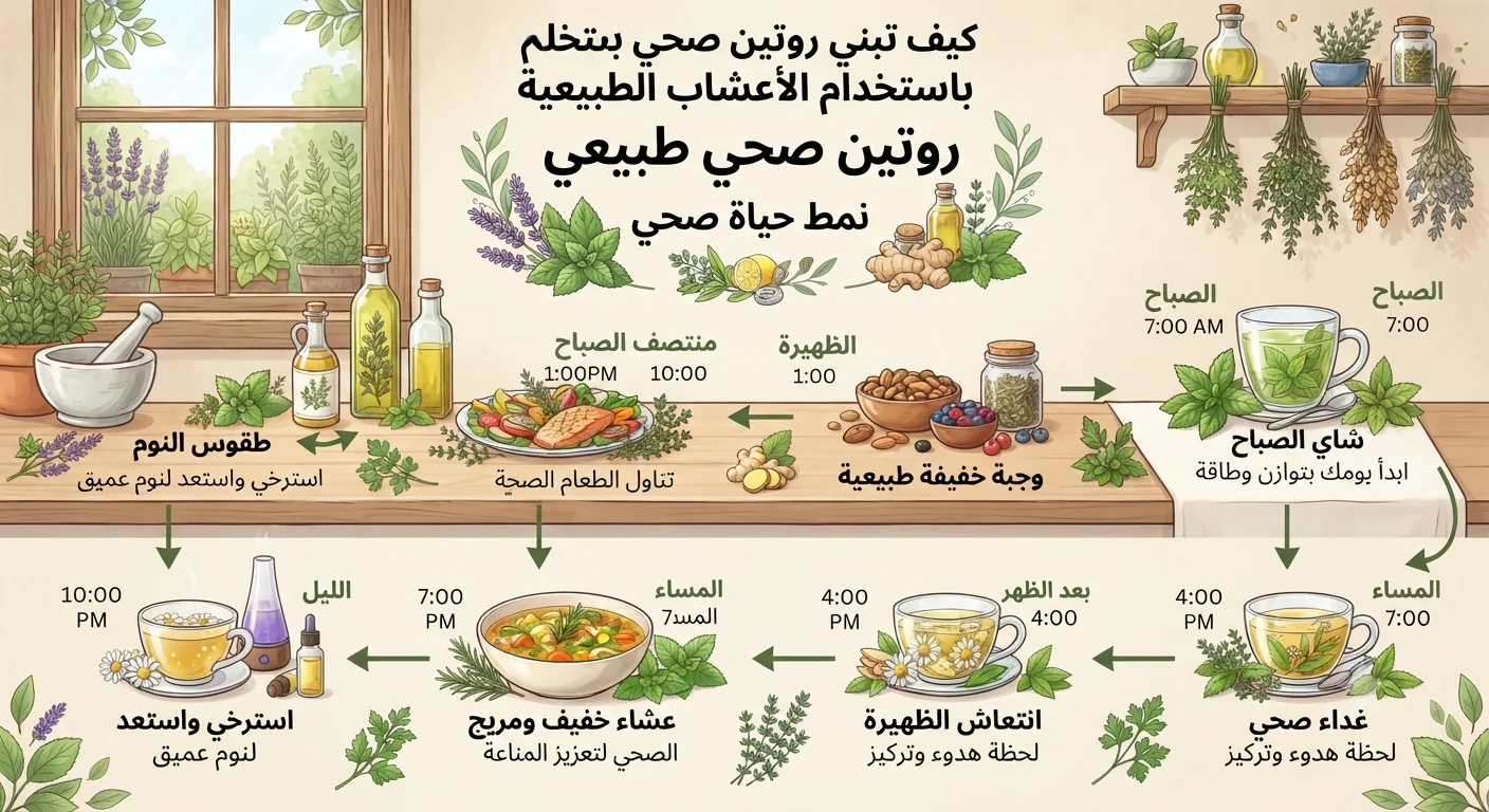 كيف تبني روتين صحي باستخدام الأعشاب الطبيعية