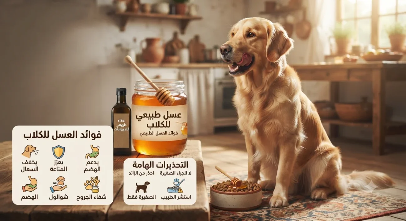 هل العسل الطبيعي مفيد للكلاب أم لا؟