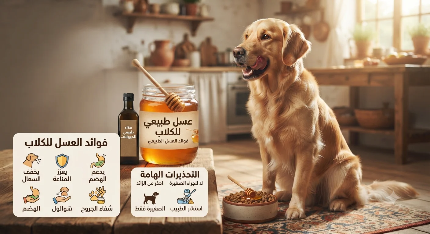 هل العسل الطبيعي مفيد للكلاب أم لا؟